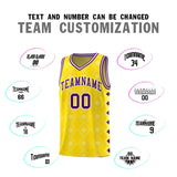 Custom Gold Side Blocks Sports Uniform Basketball Jersey