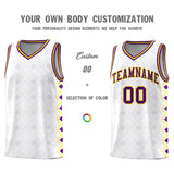 Custom White Side Blocks Sports Uniform Basketball Jersey