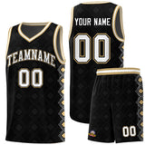 Custom Black Side Blocks Sports Uniform Basketball Jersey