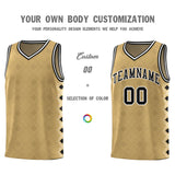 Custom Old Gold Side Blocks Sports Uniform Basketball Jersey