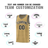 Custom Old Gold Side Blocks Sports Uniform Basketball Jersey