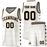 Custom White Side Blocks Sports Uniform Basketball Jersey