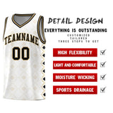 Custom White Side Blocks Sports Uniform Basketball Jersey