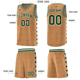 Custom Light Brown Side Blocks Sports Uniform Basketball Jersey