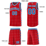 Custom Red Side Blocks Sports Uniform Basketball Jersey