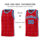 Custom Red Side Blocks Sports Uniform Basketball Jersey