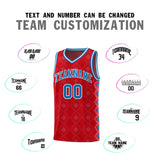Custom Red Side Blocks Sports Uniform Basketball Jersey