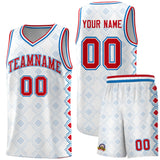 Custom White Side Blocks Sports Uniform Basketball Jersey