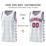 Custom White Side Blocks Sports Uniform Basketball Jersey
