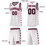 Custom White Side Blocks Sports Uniform Basketball Jersey