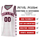 Custom White Side Blocks Sports Uniform Basketball Jersey