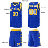 Custom Royal Side Blocks Sports Uniform Basketball Jersey