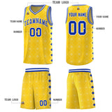 Custom Gold Side Blocks Sports Uniform Basketball Jersey
