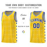 Custom Gold Side Blocks Sports Uniform Basketball Jersey
