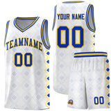 Custom White Side Blocks Sports Uniform Basketball Jersey