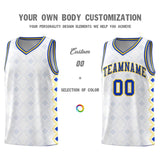 Custom White Side Blocks Sports Uniform Basketball Jersey