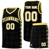 Custom Black Side Blocks Sports Uniform Basketball Jersey