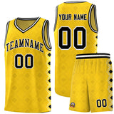 Custom Gold Side Blocks Sports Uniform Basketball Jersey