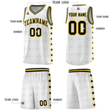 Custom White Side Blocks Sports Uniform Basketball Jersey