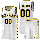 Custom White Side Blocks Sports Uniform Basketball Jersey