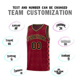 Custom Crimson Side Blocks Sports Uniform Basketball Jersey