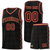 Custom Black Side Blocks Sports Uniform Basketball Jersey