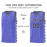 Custom Purple Side Blocks Sports Uniform Basketball Jersey