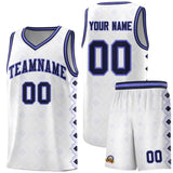 Custom White Side Blocks Sports Uniform Basketball Jersey