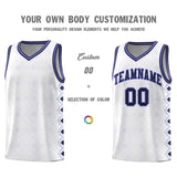 Custom White Side Blocks Sports Uniform Basketball Jersey
