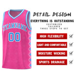 Custom Pink Side Blocks Sports Uniform Basketball Jersey