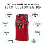 Custom Red Side Blocks Sports Uniform Basketball Jersey