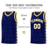 Custom Navy Side Blocks Sports Uniform Basketball Jersey