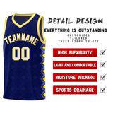 Custom Navy Side Blocks Sports Uniform Basketball Jersey