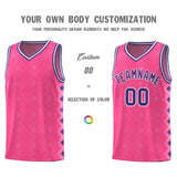 Custom Pink Side Blocks Sports Uniform Basketball Jersey