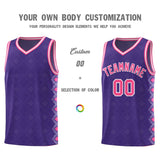 Custom Purple Side Blocks Sports Uniform Basketball Jersey