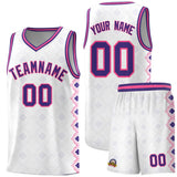 Custom White Side Blocks Sports Uniform Basketball Jersey