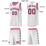 Custom White Side Blocks Sports Uniform Basketball Jersey