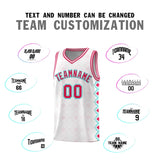 Custom White Side Blocks Sports Uniform Basketball Jersey