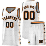Custom White Side Blocks Sports Uniform Basketball Jersey