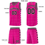 Custom Pink Side Blocks Sports Uniform Basketball Jersey