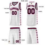Custom White Side Blocks Sports Uniform Basketball Jersey