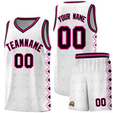 Custom White Side Blocks Sports Uniform Basketball Jersey