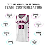 Custom White Side Blocks Sports Uniform Basketball Jersey