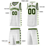 Custom White Side Blocks Sports Uniform Basketball Jersey