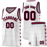 Custom White Side Blocks Sports Uniform Basketball Jersey
