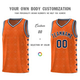 Custom Orange Side Blocks Sports Uniform Basketball Jersey