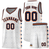 Custom White Side Blocks Sports Uniform Basketball Jersey