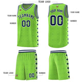 Custom Neon Green Side Blocks Sports Uniform Basketball Jersey