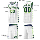 Custom White Side Blocks Sports Uniform Basketball Jersey