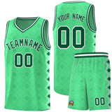 Custom Bright Green Side Blocks Sports Uniform Basketball Jersey